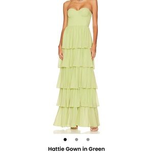 Lovers + Friends Hattie Gown in Green